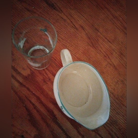 International Marmalade China Gravy Boat & Glass Vintage Vgc - Picture 3 of 8